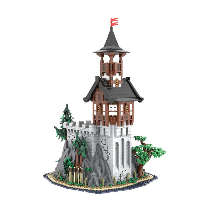 MOC-227229 Medieval Rock Tower Klemmbausteine-LesDiy-Klemmbausteine