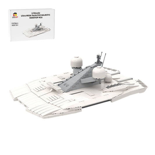 MOC - 230069 1/38 Scale Ultra MEGA Yacht - Part 11 Module 18 Hardtop Klemmbausteine - LesDiy - Klemmbausteine