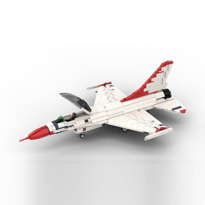 MOC - 249322 THUNDERBIRDS F - 16 Fighting Falcon | 1:35 Scale (v2) Klemmbausteine - LesDiy - Klemmbausteine