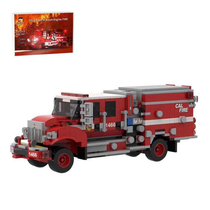 MOC - 252484 2018 BME Intl. Type III Brush Engine CAL FIRE Klemmbausteine - LesDiy - Klemmbausteine