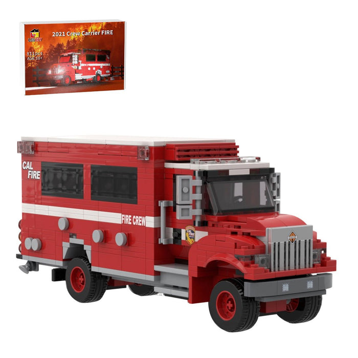 MOC - 252487 - 2021 BME Intl. Crew Carrier CAL FIRE Klemmbausteine - LesDiy - Klemmbausteine