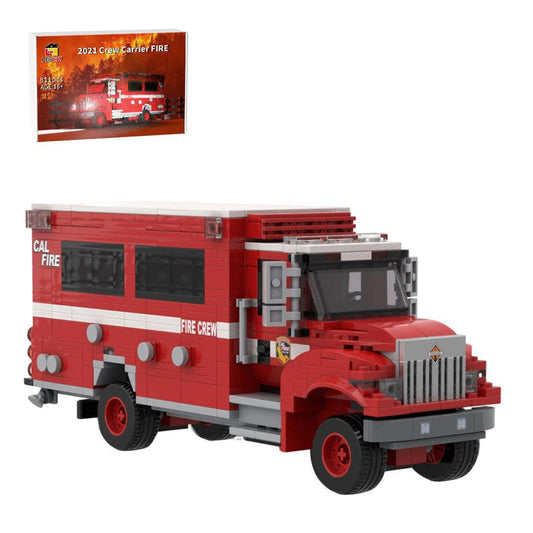 MOC - 252487 - 2021 BME Intl. Crew Carrier CAL FIRE Klemmbausteine - LesDiy - Klemmbausteine