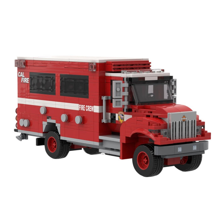 MOC - 252487 - 2021 BME Intl. Crew Carrier CAL FIRE Klemmbausteine - LesDiy - Klemmbausteine