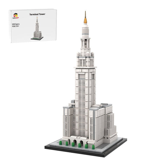 MOC-254906 Terminal Tower 1:800 Scale Klemmbausteine-LesDiy-Klemmbausteine