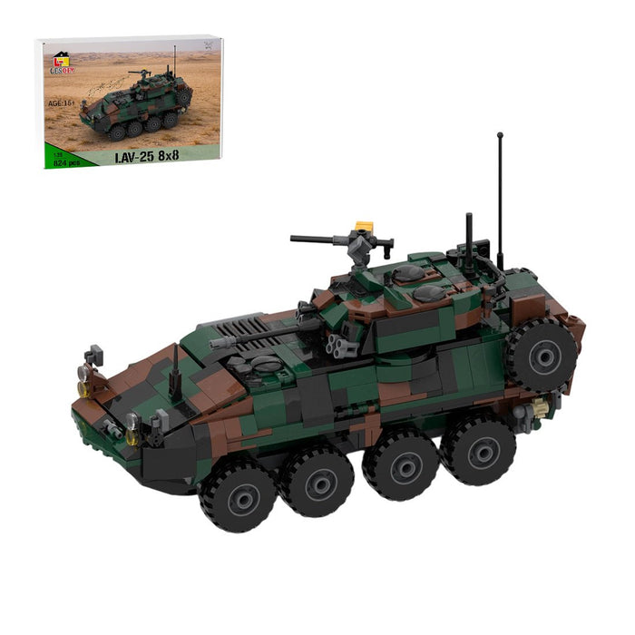 MOC - 259238 1:35 Scale (v2) Light Armoured Vehicle LAV - 25 Klemmbausteine - LesDiy - Klemmbausteine