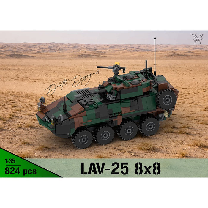 MOC - 259238 1:35 Scale (v2) Light Armoured Vehicle LAV - 25 Klemmbausteine - LesDiy - Klemmbausteine