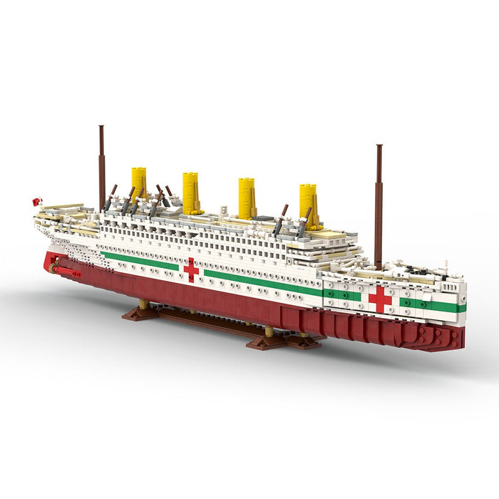 Modernes medizinisches Schiff der HMHS Britannic im Maßstab 1 - 400 Klemmbausteine - LesDiy - Klemmbausteine