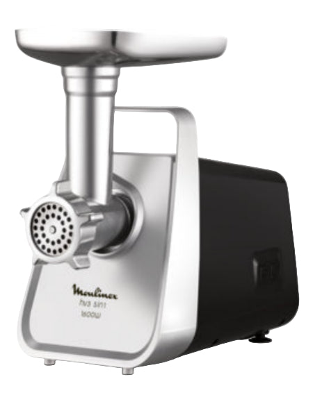 Electric meat grinder on a white background