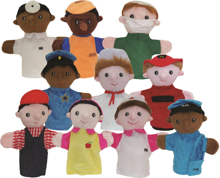 Multicultural Career Puppet Set of 10
