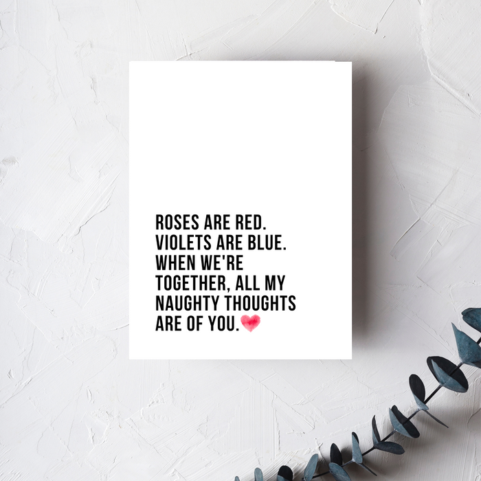Naughty Thoughts - Greeting Card