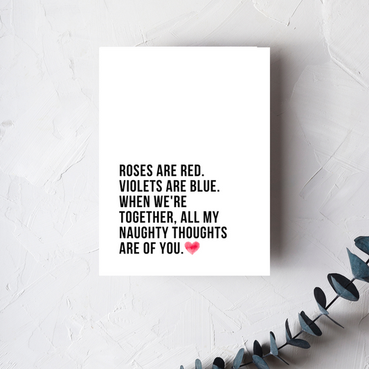 Naughty Thoughts - Greeting Card