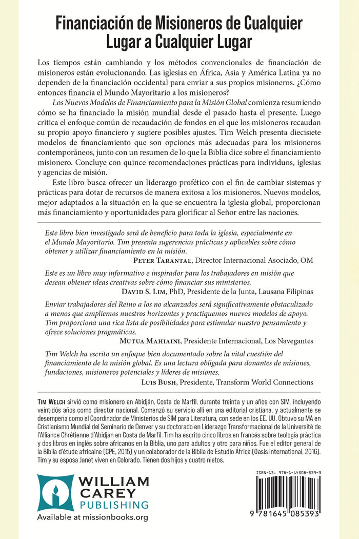 New Funding Models [Spanish] Nuevos Modelos de Financiación para la Misión Global - MissionBooks.org