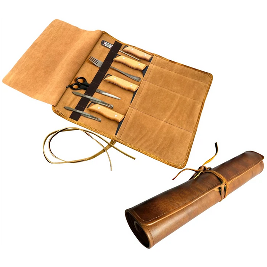 Nomad Leather Knife Roll - Chef's Knife Case Holder