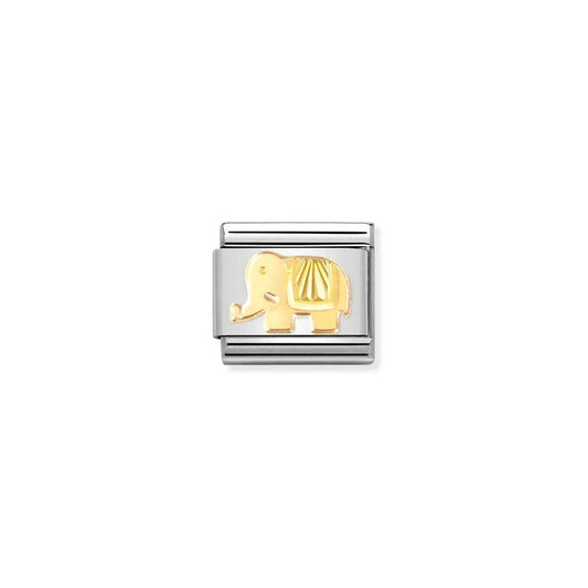 Nomination Classic 18K Gold Diamond Elephant Charm