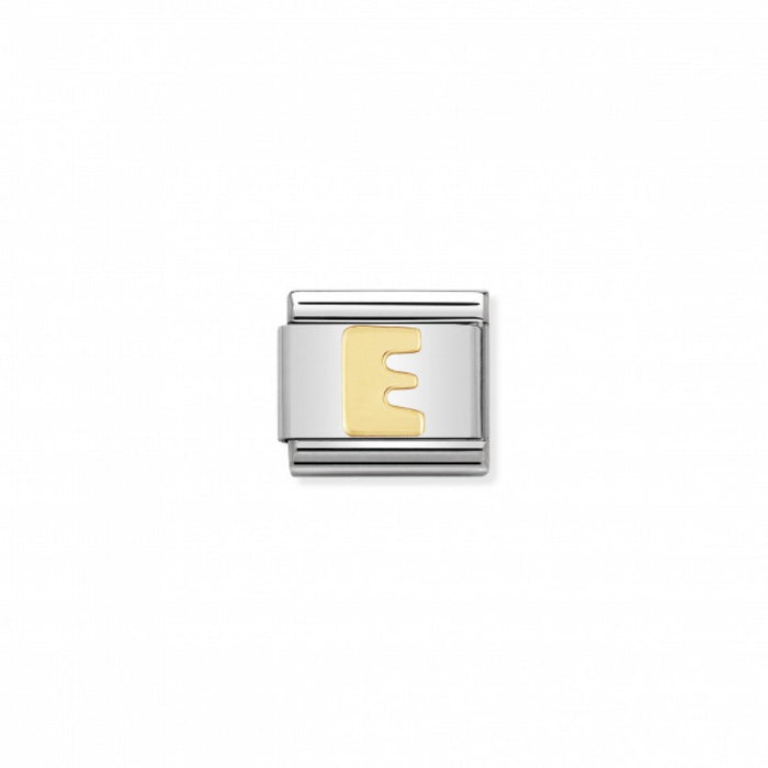 Nomination Gold Letter E Charm