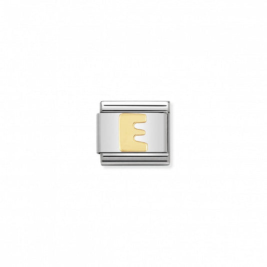 Nomination Gold Letter E Charm