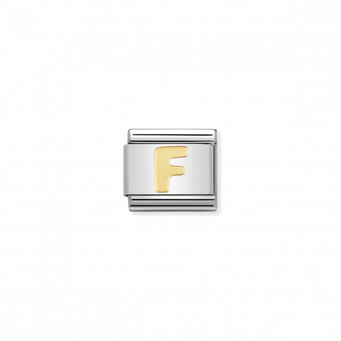 Nomination Classic Link Gold Letter F Charm