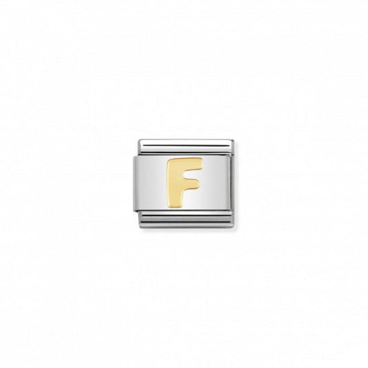 Nomination Classic Link Gold Letter F Charm