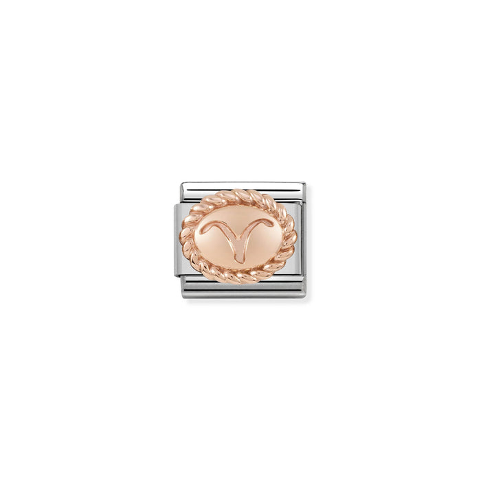 Nomination Classic Link Oval Zodiac Rose Gold Charm