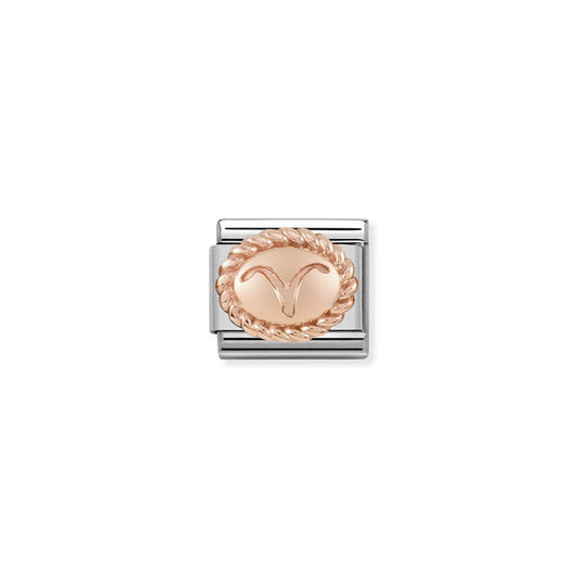 Nomination Classic Link Oval Zodiac Rose Gold Charm