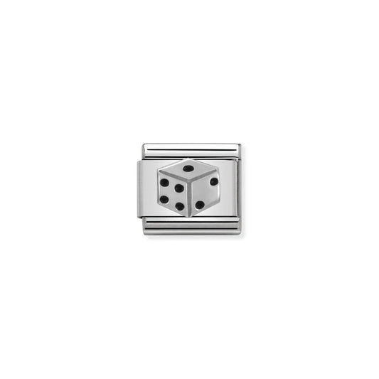Nomination Classic Link Symbols Silver and Enamel Dice