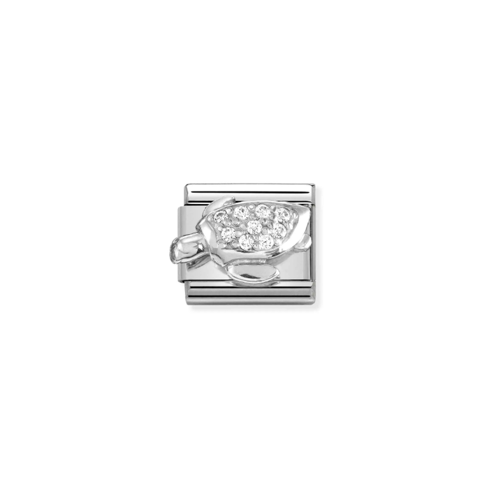 Nomination Classic Silver CZ Sea Turtle Charm