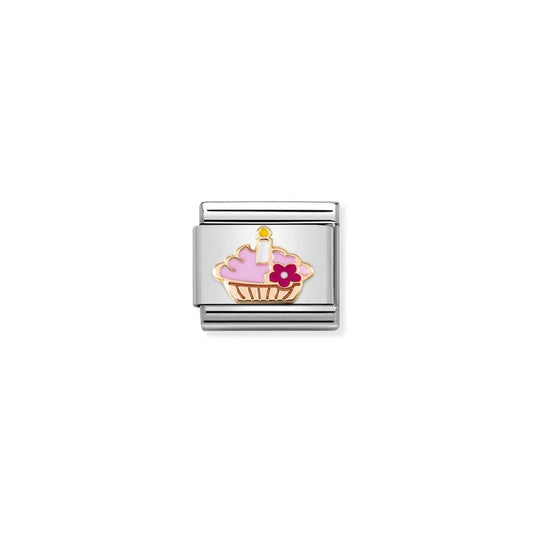 Nomination Composable Classic Rose Gold Charm - Cake With Candle