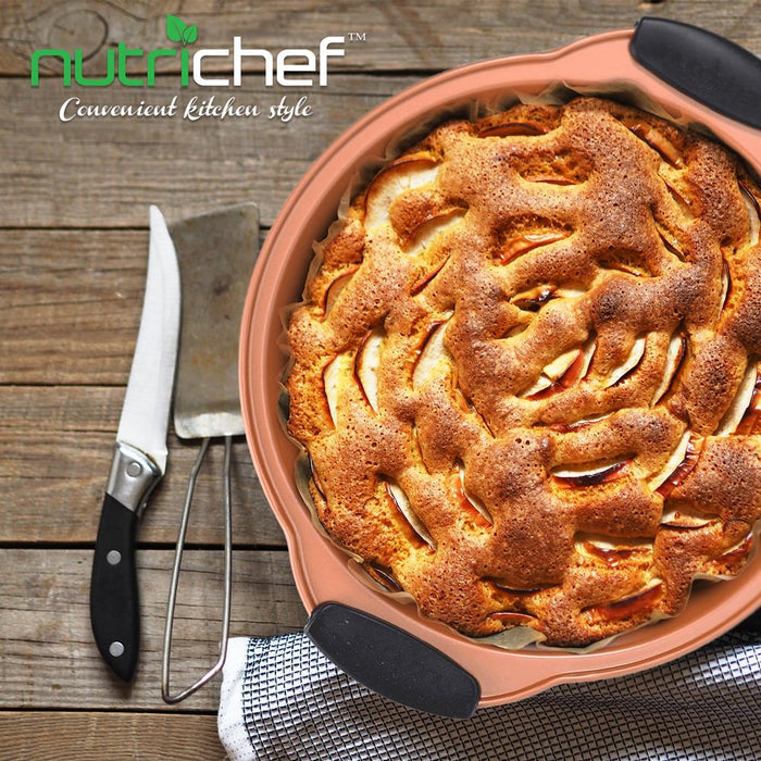 Non-Stick Round Pan - Nonstick Carbon Steel Bake Pan With Black Silicone Handles, Compatible With Models: Ncsbs54S, Ncsbs52S (Copper)