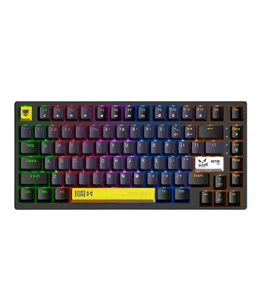 Onikuma USB Wired Mechanical Keyboard, RGB Backlit Matte Key Caps, For PC & Laptop, Black