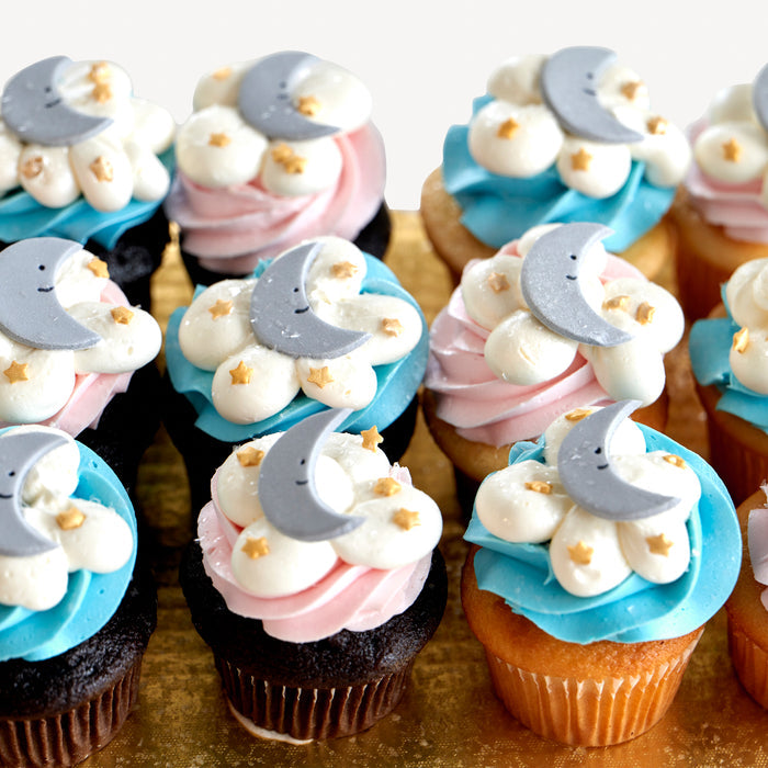 Online Cupcake Order - Moon and Stars Cupcakes #311Baby