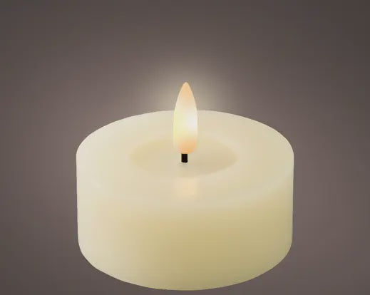 Pack Of Two LED Battery Operated Cream Wax Tealight Candles