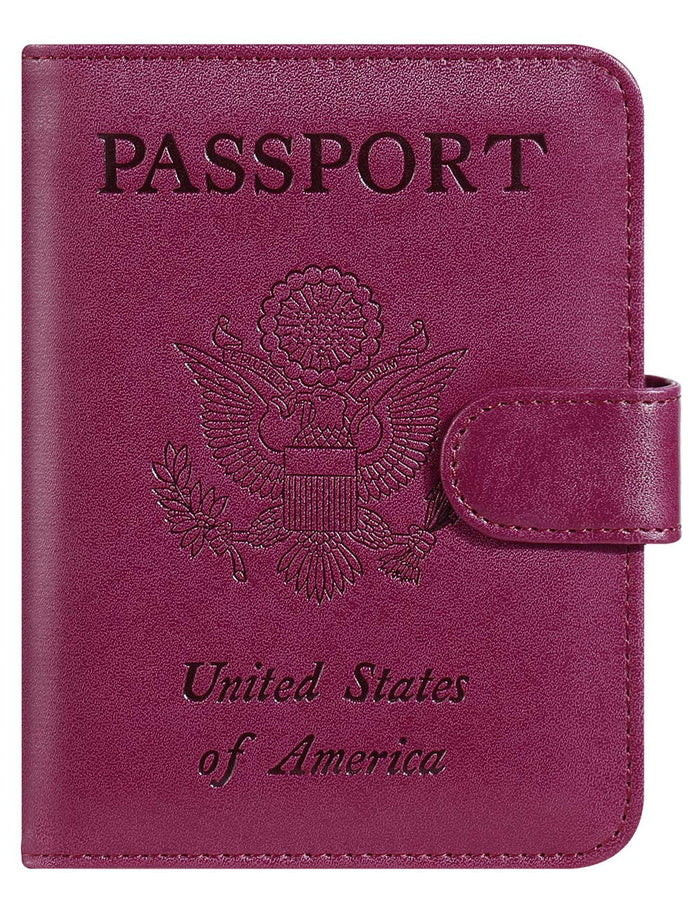 Passport Holder Cover Wallet RFID Blocking Leather Card Case Travel Accessories for Women Men (Pink)-TCoU Recommendations from Amazon Products