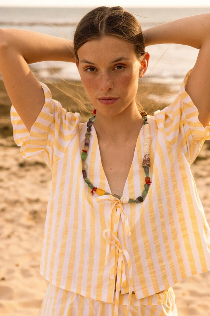 Pijama Jane Rayas Amarillo
