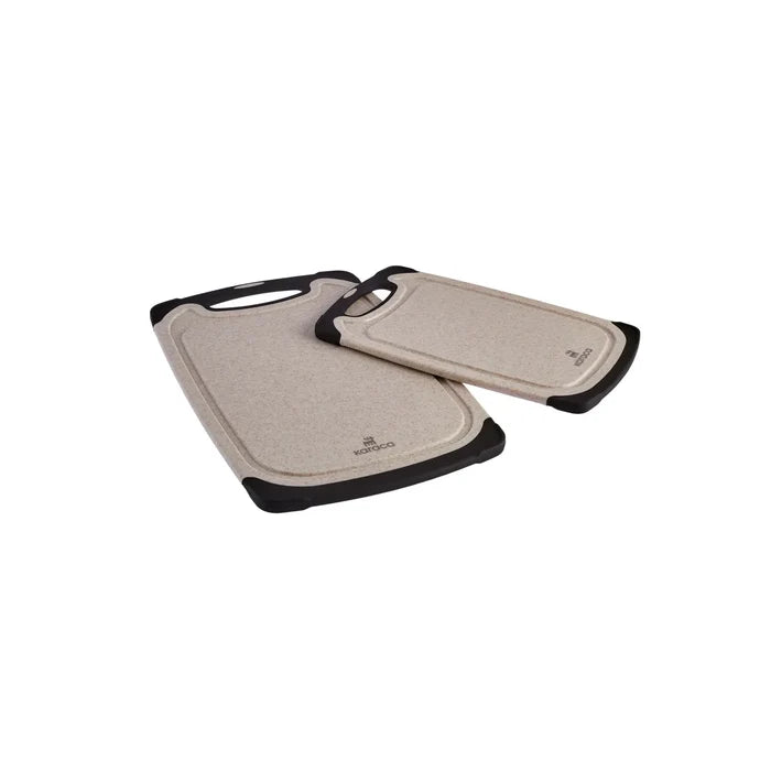 Planches à découper Karaca Daily aspect granit, 2 pièces, couleur crème