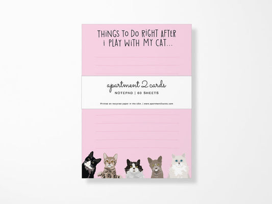 Play With My Cat Notepad
