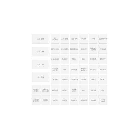Popular 50-Button Sets for Keypad, White