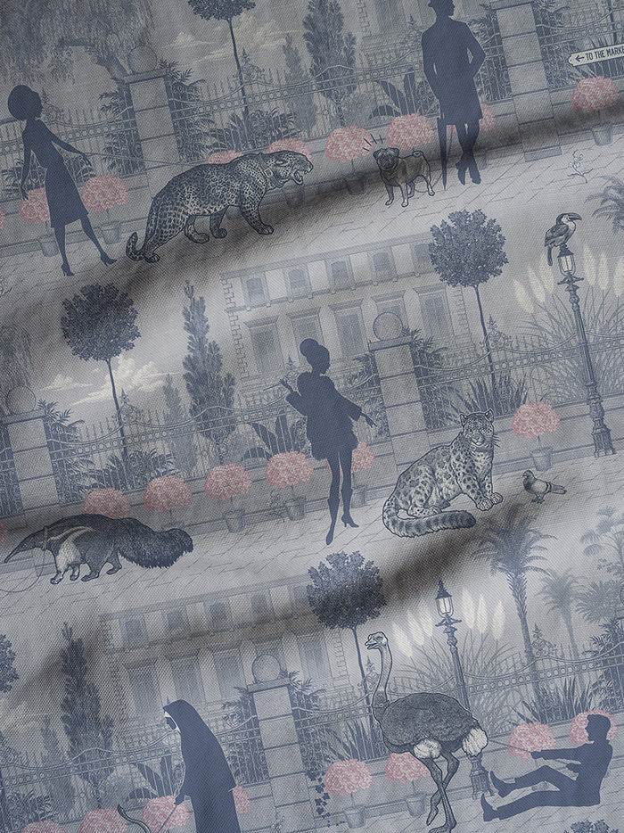 Portobello Parade 'Wild Violet' Linen Sample