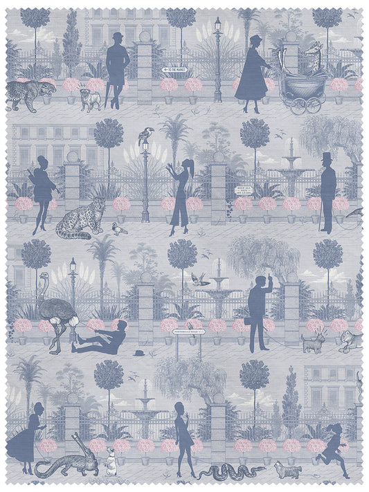 Portobello Parade 'Wild Violet' Linen