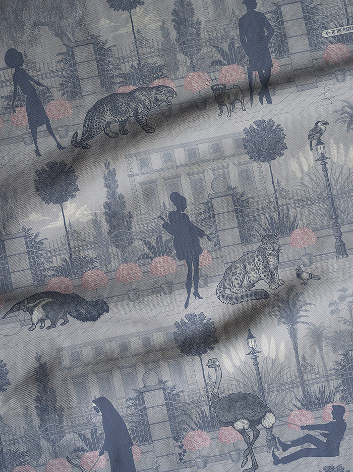 Portobello Parade 'Wild Violet' Linen