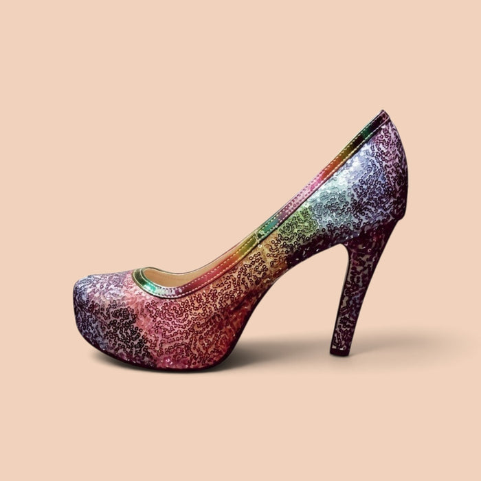 Pride Sequin court shoe - UK 9