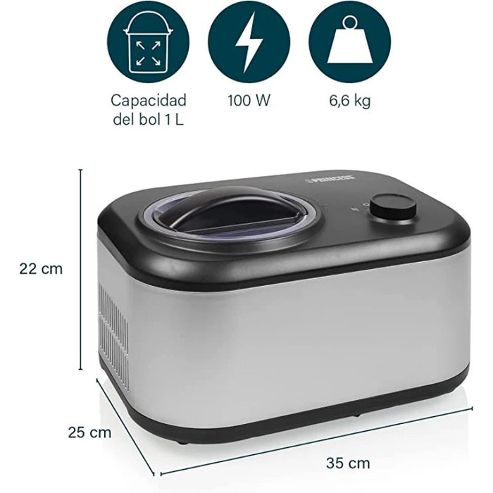 Princess Ice Cream Maker, 1Lit, 100Watts, Grey