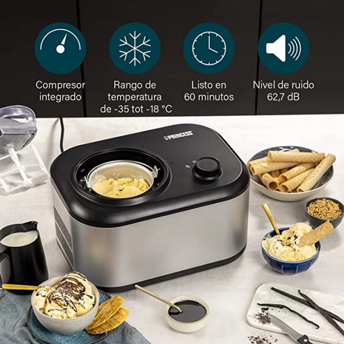 Princess Ice Cream Maker, 1Lit, 100Watts, Grey