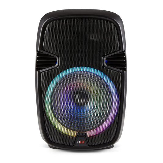 QFX RADIO BOCINA AMPLI 15" FM/BT/ LED LIGHTS