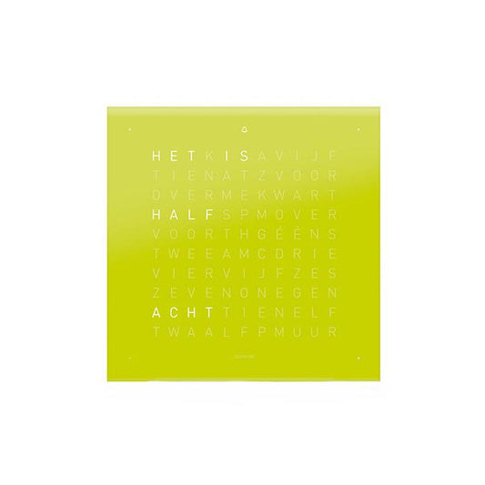 Qlocktwo Frontcover für Tischuhr Earth 13.5 | Lime Juice | FTLJ