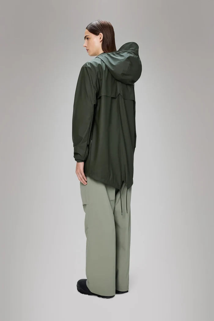 Rains Short Fishtail Jacket - Green