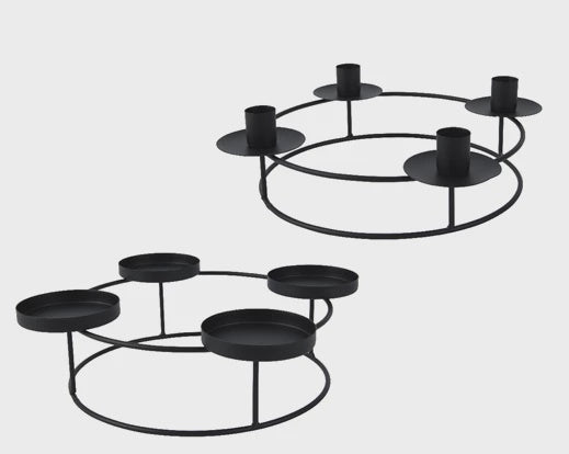 Raised Black Candle Holder