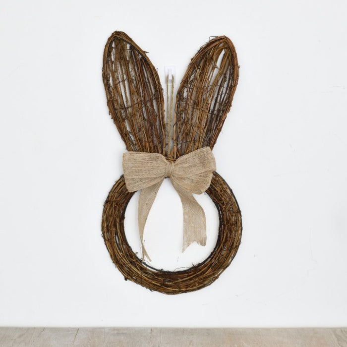 Rattan Rabbit Wreath
