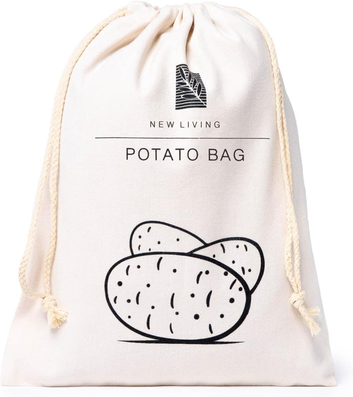 Reusable Food Storage Bags-Potato, Garlic & Onion 3 Pack Bundle | Linen Cotton Blend Material | 30 * 40 cm, ,TCoU Recommendations from Amazon Products