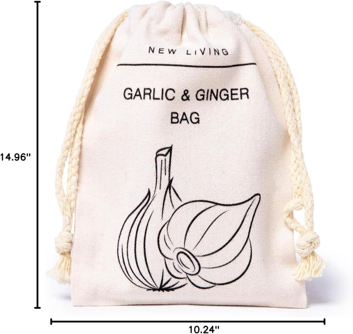 Reusable Food Storage Bags-Potato, Garlic & Onion 3 Pack Bundle | Linen Cotton Blend Material | 30 * 40 cm, ,TCoU Recommendations from Amazon Products