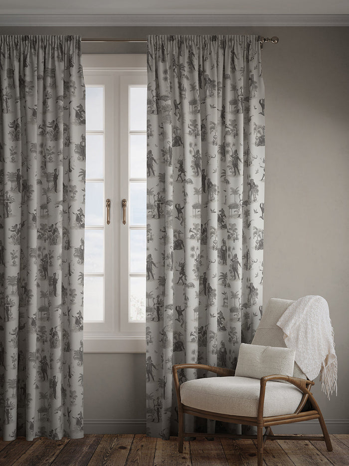 Safari Soirée 'Soft Charcoal' Linen Sample